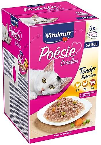 Vitakraft Gatto Cibo umido mangime poésie Multipack Cuore ciotole 6x 85g