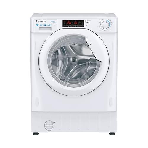 Candy CBDO485TWME/1-S Lavasciuga Smart a incasso, Capacità 8 kg, 1400 Giri, Carica Frontale, Wi-Fi + Bluetooth, 60x53x82 cm, Bianco, Classe D