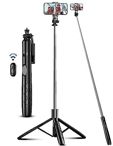 180cm Bastone Selfie Treppiede per Telefono, Treppiede Smartphone Selfie Stick Stabile con Telecomando Estensibile Treppiedi per Cellulari Compatibile con iPhone/Samsung, Camera