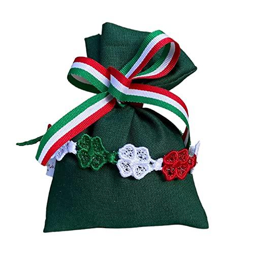 Fatto da Mani - Braccialetto Tricolore Italiano Bracciale Italia Bracciale color bandiera italiana