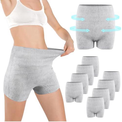 ACWOO Culotte Post Parto, 9 PCS Morbido e Traspirante Slip Monouso Dopo Parto, Quattro Angoli Mutandine per Gestante a Vita Alta Bassa e in Cotone, per Viaggiare, Dopo Parto, Maternita' Emergenza