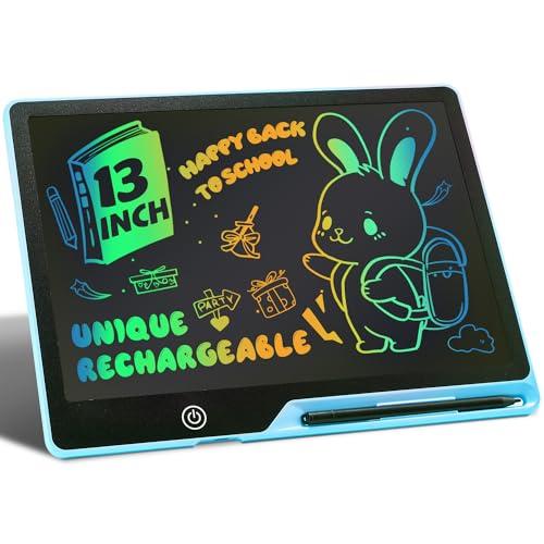 Tavoletta Grafica Bambini LCD 13 Pollici Ricaricabile, Lavagnetta Cancellabile Portatile, Pittura e Liste Memoria Lavagna per Regalo Bambini Educativi Giocattoli