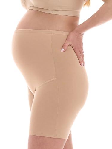 Herzmutter Mutande Gravidanza Cotone - Mutandine Premaman - Guaina maternità - Biancheria Intima Maternitá - Slip per Futura Mamma - 5000 (M, Beige)