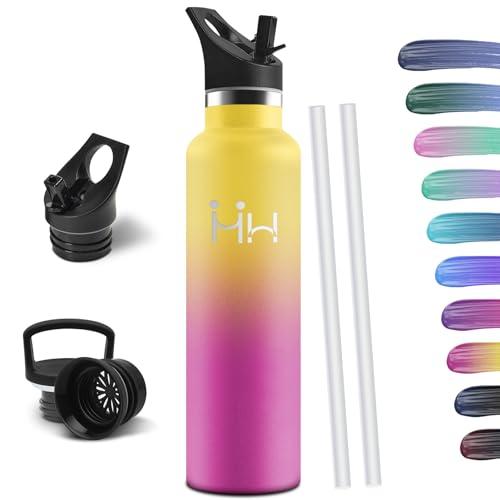 HoneyHolly Borraccia Termica 1 Litro, Senza BPA, Borraccia Termica, Sottovuoto a Doppia Parete, Bottiglia Termica, 18/8 Acciaio Inox, Borracce Termiche, Borraccia per Palestra, Sport, Bici
