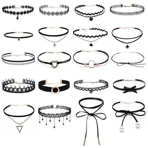 20 stili di girocolli in velluto, collane girocollo nere, stile punk, adatti a varie occasioni come la vita quotidiana di donne e ragazze