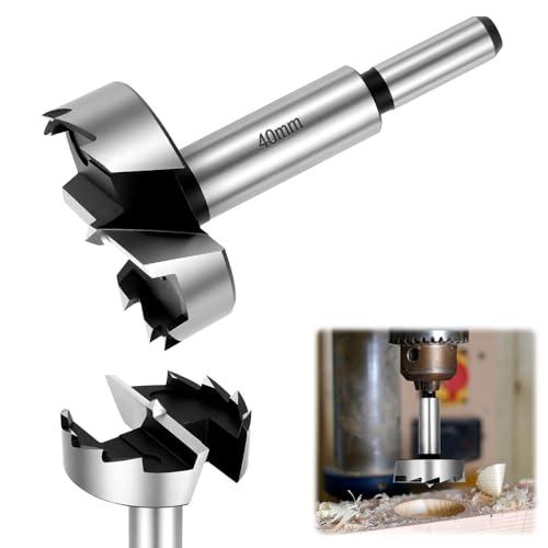 Flintronic Punta Forstner, Ø 40 mm Punta professionale, trapano a ali piatte, punta per legno per Compensato, Foratura in legno, Plastica