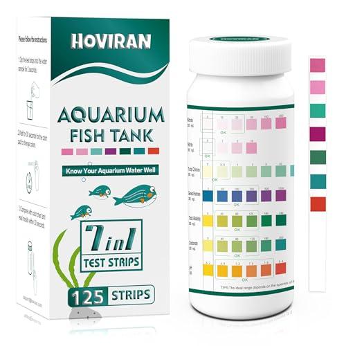 Strisce reattive per acquari 7 in 1, 125 strisce reattive per acquari per acqua dolce e salata, kit per test dell'acqua per acquari