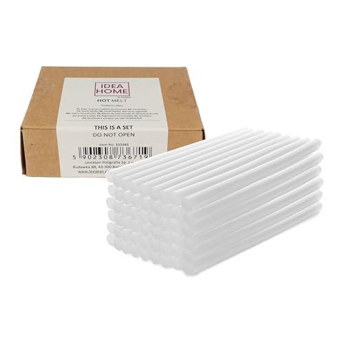 IDEA HOME 50 Pezzi Stick Colla a Caldo 7x100 mm – Bastoncini Trasparenti Universali per Pistola Colla a Caldo – Fai da Te, Artigianato, Riparazioni Domestiche