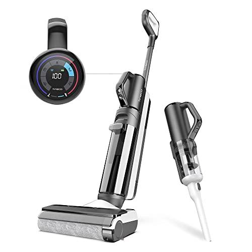 Tineco Pulitore a secco senza fili Floor One S5 Combo multifunzione per pavimenti con design a doppio serbatoio, indicatore LED autopulente, controllo app per pavimenti duri, peli di animali domestici