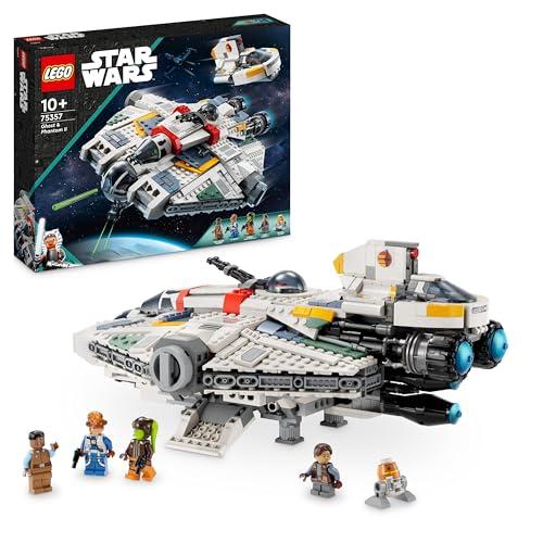 LEGO 75357 Star Wars Ghost e Phantom II, Set con 2 Veicoli di Ahsoka, Astronavi Giocattolo da Costruire in Mattoncini con 5 Personaggi, Inclusi Jacen Syndulla e una Figura di Droide Chopper