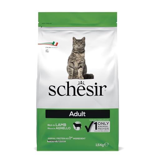 Schesir, Cibo Secco per Gatti Adulti Linea Mantenimento al Gusto Agnello, Crocchette - Formato Sacco da 1,5 kg