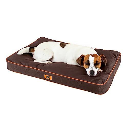 FERPLAST - Tappetino per Cani e Gatti - Cuccia Ortopedica per Cani Media - Materasso per Cani - Cuccia per Gatti - Impermeabile e Antigraffio - Polo, 80 x 50 x h 8 CM, MARRONE
