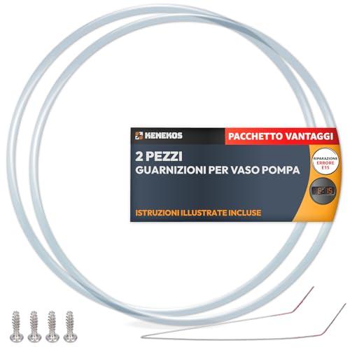 Kenekos - 2x Guarnizione vasca pompa adatta per lavastoviglie Bosch Siemens 12005744 Neff Constructa,182mm, alternativa a 2005317, errore E15 guarnizione vasca pompa lavastoviglie