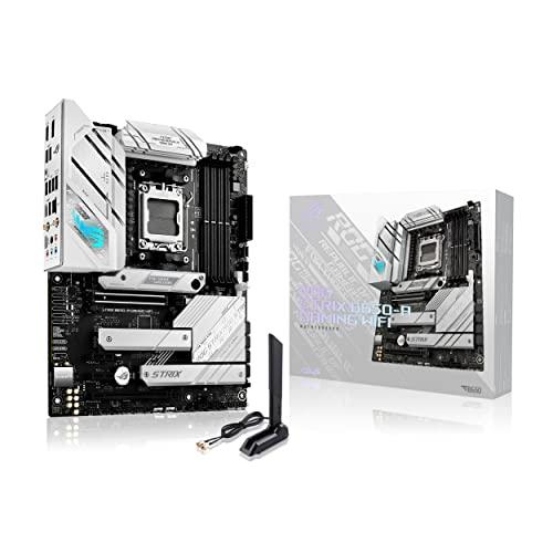ASUS ROG STRIX B650-A GAMING WIFI Scheda Madre Gaming ATX, AMD B650, AM5, DDR5, 4xPCI 4.0, WiFi 6E (802.11ax), Intel 2.5Gb Ethernet, ROG SupremeFX 7.1, 3xM.2, 4xSATA 6GB/s, Aura Sync RGB, Nero