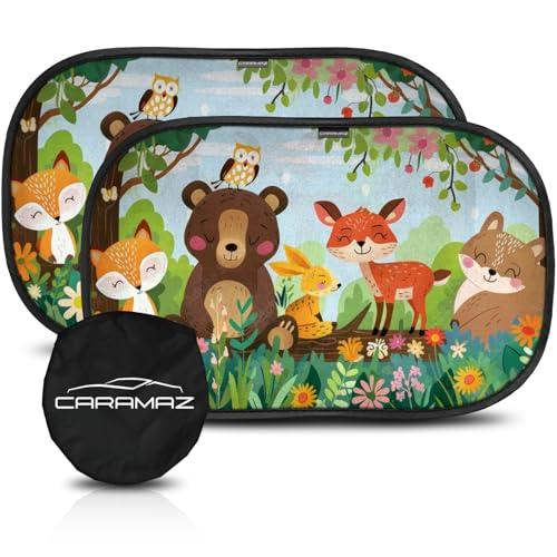 Caramaz Protezione solare per bambini con UV certificata, 2 pezzi 51x31cm Legno