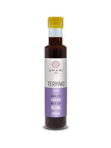 Umami Salsa Teriyaki 250ml, glassa densa, elaborata con Salsa di Soia Artigianale prodotta in Giappone, senza conservanti, coloranti ne OGM