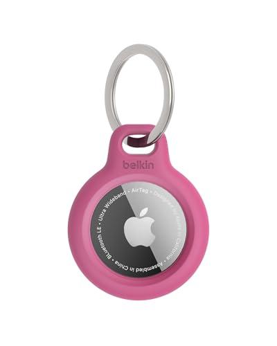 belkin Custodia per AirTag con anello portachiavi (Secure Holder, guscio protettivo antigraffio per Air Tag), Rosa