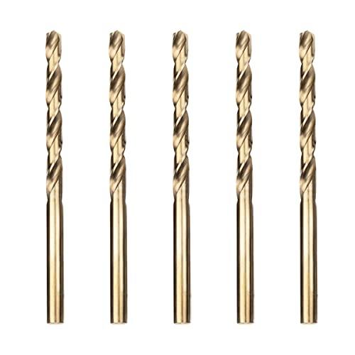 Meccion HSS-Co Punta per Metallo Professional 5pcs 5.0mm Punte Elicoidali per Forare Acciaio Inox e Metallo, Norma DIN 338