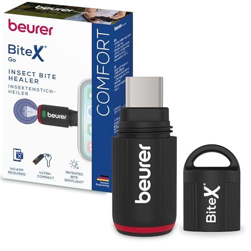 Beurer BiteX Go Dopopuntura per punture di insetti con connessione USB-C per smartphone Android e iPhone, trattamento con calore contro prurito, senza batterie, con luce integrata
