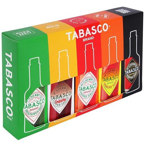 TABASCO 5 Set regalo: bottiglie di vetro da 60 ml con salsa piccante 100% naturale - Il regalo per ogni amante della salsa (5 Pack)