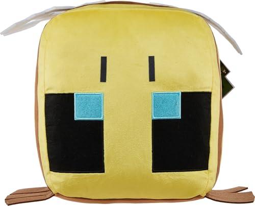 Mattel Minecraft Cuutopia Bee peluche, 25,4 cm, morbido cuscino arrotondato, giocattolo da collezione ispirato ai videogiochi