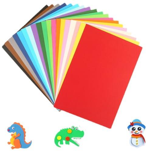 FTXanty Fogli di Gomma EVA Colorati 20 pezzi Multicolore Foam Board Artigianato 300 mm x 200 mm x 1,8 mm Foglio di Schiuma Eva flessibile perFai da Te Compleanno Natale