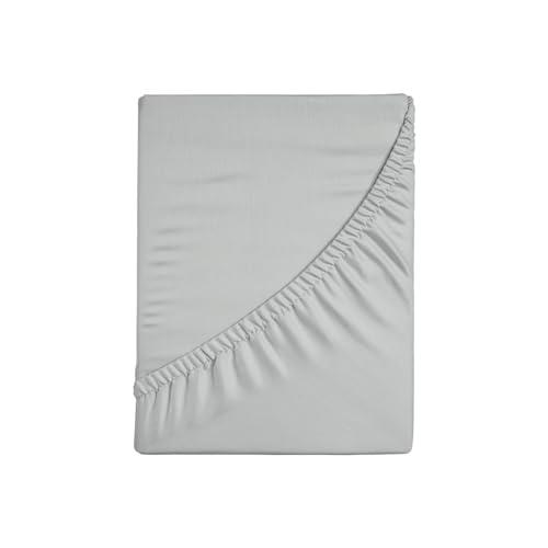 Zer0bed, Lenzuolo Sotto con Angoli Piazza e Mezza Tinta Unita 100% Cotone ANGOLO MAXI 30CM, 1 Piazza e Mezza, Grigio, 130x200