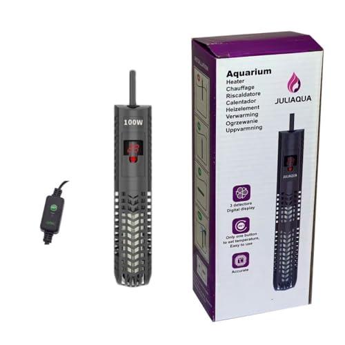 JULIAQUA - Riscaldatore per Acquario Riscaldamento dell'acquario con Display a Temperatura Ecologica Riscaldatore Regolabile (100 W)