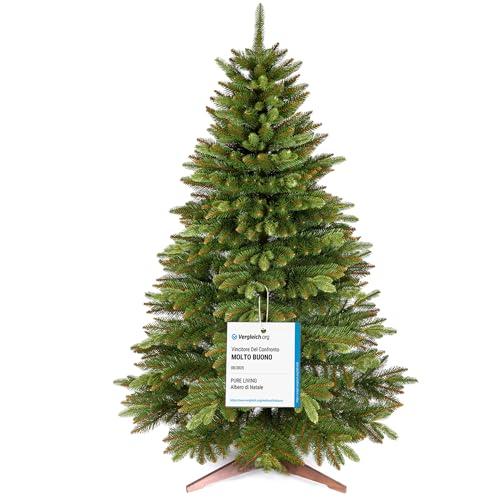Albero di Natale Artificiale Premium 180cm – Realistico, Rami Fitti, con Base in Legno e Borsa per Riporre – Albero di Natale di Pure Living