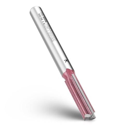 WOBLLMX Fresa a 3 lame 8 mm, diametro 8 mm, lunghezza di lavoro 30 mm, in metallo duro professionale, fresa standard per legno, piastra di densità accessori, fresa a mano (lunghezza totale: 90 mm)