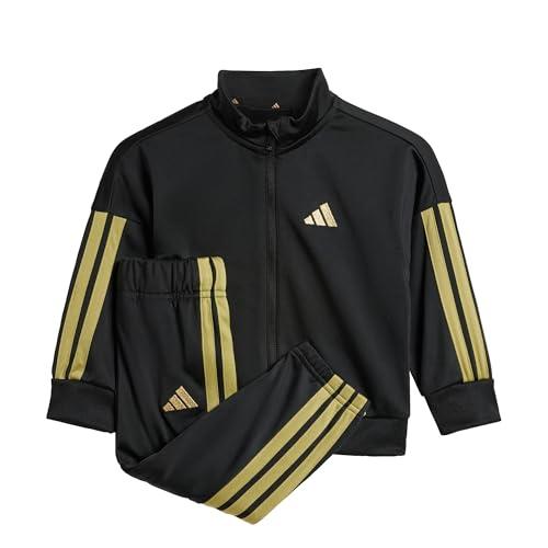 adidas Mixte bébé ESSENTIALS CLIMACOOL TRACKSUIT, Black/Gold Metallic, 3-4 Years