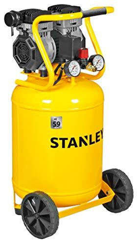 STANLEY Compressore Siltek Verticale Silenzioso 1,3HP, ‎Giallo, 39 x 39 x 87 Cm