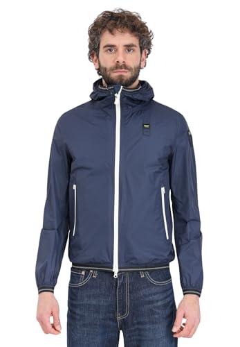 Blauer Giubbotto blu notte da uomo con patch logo L