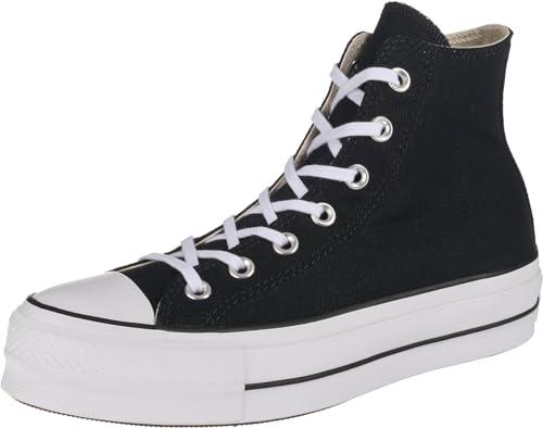 Converse Chuck Taylor Ctas Lift Hi Scarpe Da Ginnastica Alte Donna, Nero (Black/White/White), 41 EU