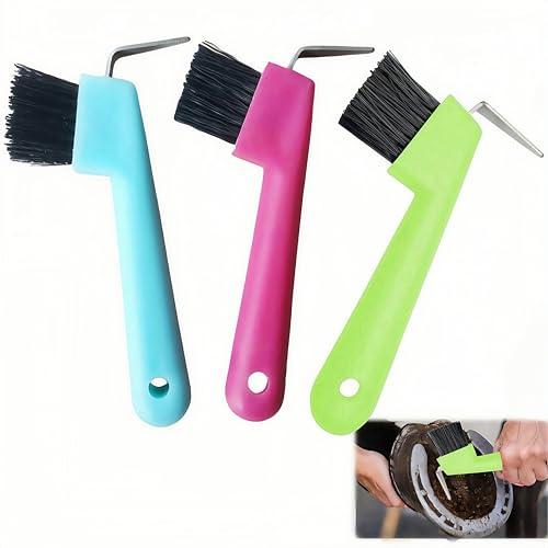 3 PCS Raschietto per Zoccoli di Cavalli, WizeFolk Cavallo Spazzola per Zoccoli di Cavallo, Cavalli all'Usura Cura del Cavallo, per Zoccoli di Cavalli capre e Asini(I colori sono casuali)
