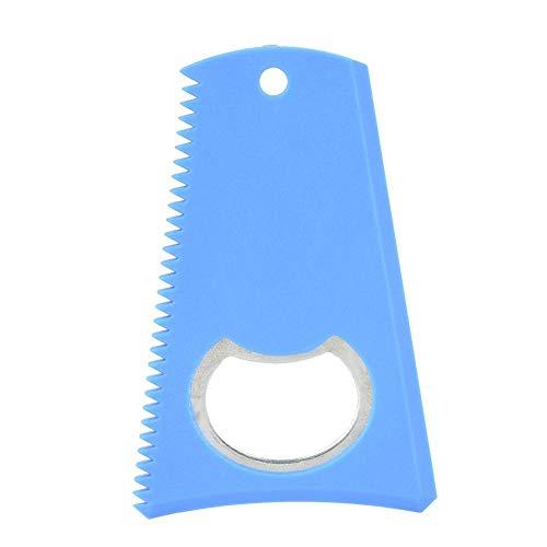 Keenso Rimozione del Pettine per Cera da Surf Portatile, Strumento per la Pulizia della tavola da Surf di qualità con Foro Portachiavi(Blu)
