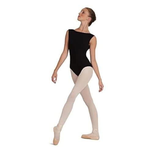 Capezio Body con canotta con scollo a barca, body da danza e ginnastica, body da danza con elegante scollo per migliorare la silhouette, body da danza da donna per balletto, jazz e altri stili - nero,