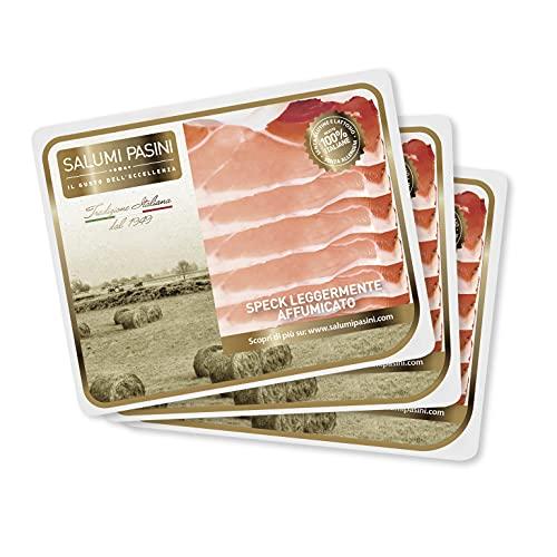 Speck Leggermente Affumicato Salumi Pasini® | 3 vaschette | 100 gr cad. | Senza Lattosio