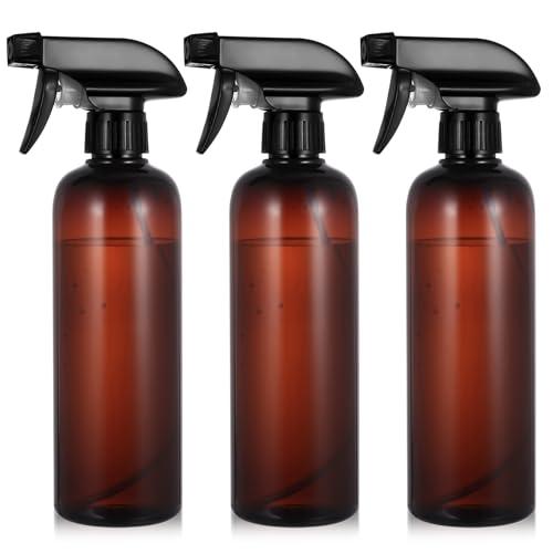 3 Pz 500ml Spruzzino Nebulizzatore Piante, Spruzzino per Piante Nebulizzatore Acqua, Bottiglie Flacone Spray Vuoto, Empty Spray Bottles Plastica Grilletto Spruzzatore per Pulizia Giardino(Marrone)