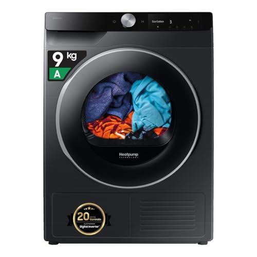 Samsung Asciugatrice AI Control DV90DG6845LB/U3, 9 kg, Pompa di Calore, Wifi, QuickDrive, AI Dry, Sensore Optimal Dry, Display AI Control, Carica Frontale, 60L x 85H x 60P cm