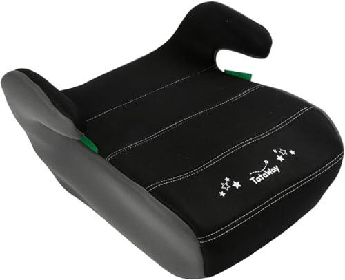 Tataway seggiolino alzatina auto bimbi tataway nero i-Size ECE R129, Rialzo bimbi 126-150 cm, 22-36 kg, 6-12 anni, gruppo 3, leggero e facile da trasportare - sfoderabile e lavabile