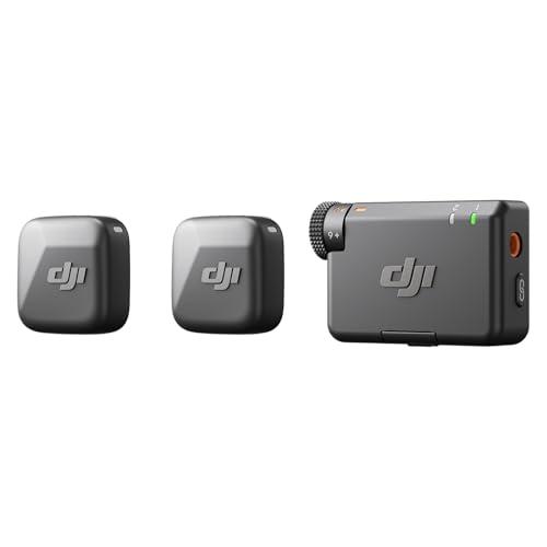 DJI Mic Mini (2 TX + 1 RX), audio ricco di dettagli, microfono wireless per fotocamera/Android, vlog per 2 persone, produzione di squadra