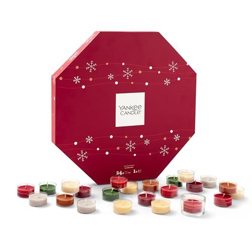 Calendario dell'Avvento Yankee Candle 2025 | Set regalo di candele profumate | 24 lumini profumati e 1 portalumino | Regali di Natale perfetti per le donne