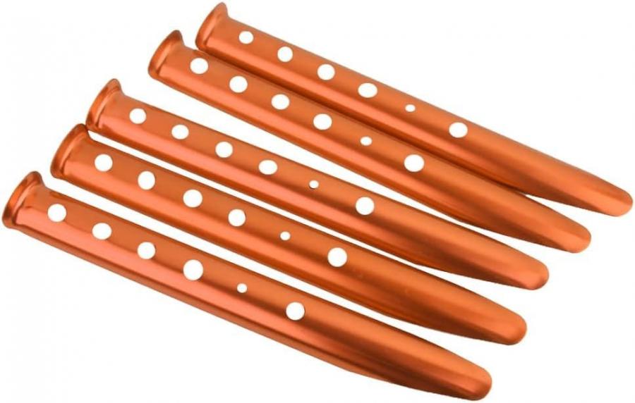 EFARMA Picchetti for Tende da Campeggio, 5 picchetti for Tende da Campeggio, Antiscivolo, for picchetti in Lega di Alluminio Arancione, 31 cm