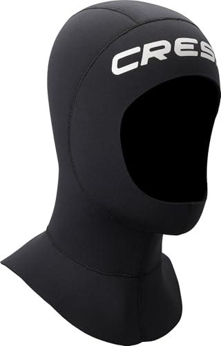CRESSI Resilient Long Hood XL, Cappuccio Neoprene Bifoderato 3mm Unisex Adulto, Nero Girocollo Maggiorato