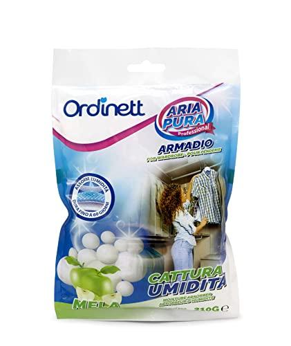 Ordinett Deumidificatore Cristalli per Armadio/Interni | Profumazione Mela | 210 gr | Elimina Umidità e Cattivi Odori