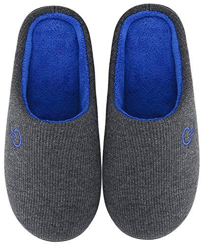Mishansha Pantofole Casa/Esterno Donna Uomo Pantofola in Memory Foam Ciabatte da Casa Scarpe Inverno Autunno - Calde Leggere Morbide Comode e Antiscivolo(Grigio, 42/43)