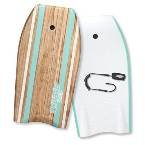 THURSO SURF Quill, bodyboard da 106 cm, perfetto per bambini e adulti, per divertimento in spiaggia e piscina, leggero e resistente, nucleo in EPS ideale per equitazione e bodyboard, turchese
