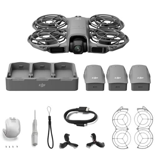 DJI Neo 2 Combo Fly More con accessori (drone singolo), drone 4K con fotocamera, decollo e atterraggio dal palmo, controllo con gesti, ActiveTrack, rilev. omn. ostacoli, 3 batterie (Neo 2 Combo)