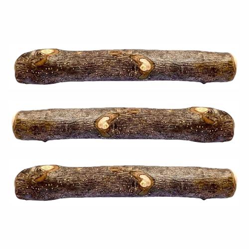 BOC BAU - 3 pz - Bastone di olivo per cani da masticare e rosicchiare in Legno (Small)